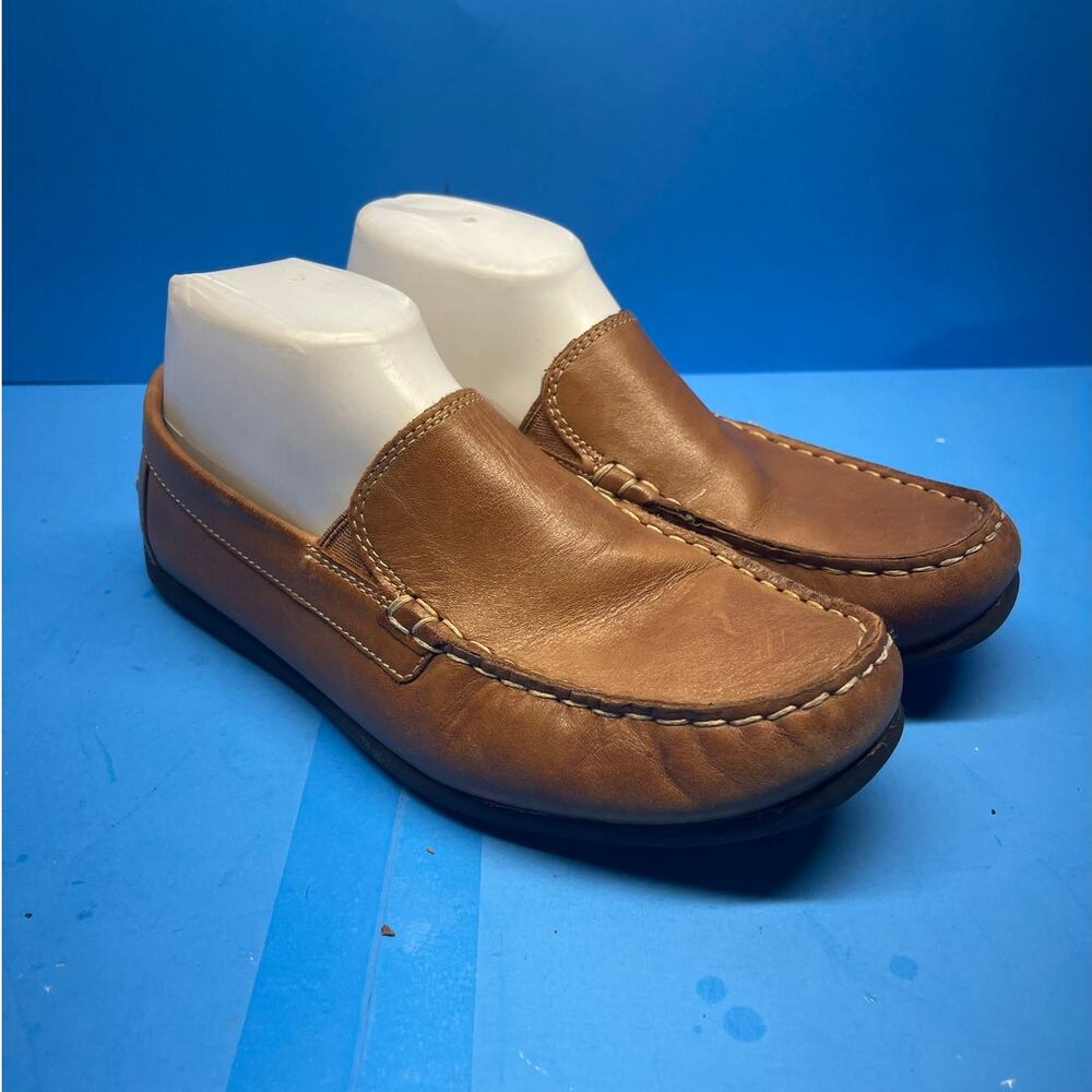 Florsheim Boys Berwyn JR Penny Loafer Size 7 M Leather Slip On Brown Academia
